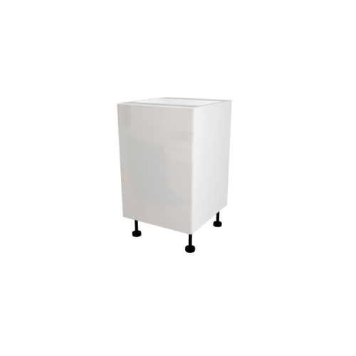 MEUBLE DE CUISINE BAS A PORTE , PRAGUE , TAUPE BRILLANT , L 50 cm x H 72 cm x P 56 cm