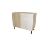 MEUBLE DE CUISINE ANGLE , PRAGUE , TAUPE BRILLANT , L 110 cm x H 72 cm x P 56 cm