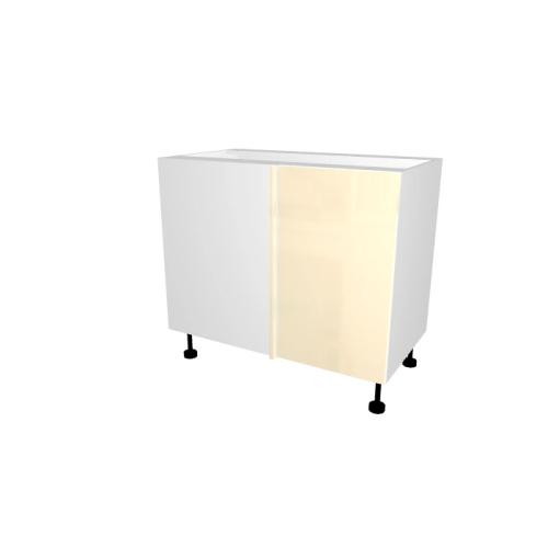 MEUBLE DE CUISINE ANGLE , CASABLANCA , BEIGE BRILLANT , L 100 cm x H 72 cm x P 56 cm