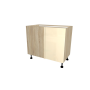 MEUBLE DE CUISINE ANGLE , CASABLANCA , BEIGE BRILLANT , L 100 cm x H 72 cm x P 56 cm