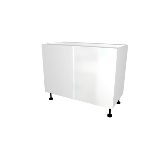 MEUBLE DE CUISINE ANGLE AVEC TOURNIQUET DROIT, ROMA , BLANC BRILLANT , L 110 cm x H 72 cm x P 56 cm