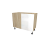 MEUBLE DE CUISINE ANGLE AVEC TOURNIQUET DROIT, ROMA , BLANC BRILLANT , L 110 cm x H 72 cm x P 56 cm