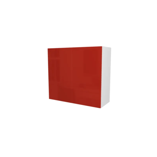 MEUBLE DE CUISINE HAUT , CHARLEROI , ROUGE BRILLANT , L 80 cm x H 72 cm x P 30 cm