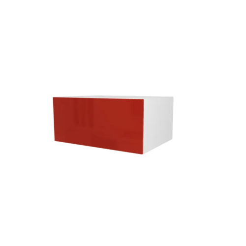 MEUBLE DE CUISINE HAUT ABATTANT , CHARLEROI , ROUGE BRILLANT , L 80 cm x H 36 cm x P 56 cm