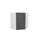 MEUBLE DE CUISINE ANGLE HAUT , STELLA , GRIS BRILLANT , L 60 cm x H 72 cm x P 30 cm