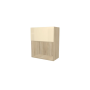 MEUBLE DE CUISINE HAUT MICRO-ONDE , CASABLANCA , BEIGE BRILLANT , L 60 cm x H 72 cm x P 30 cm