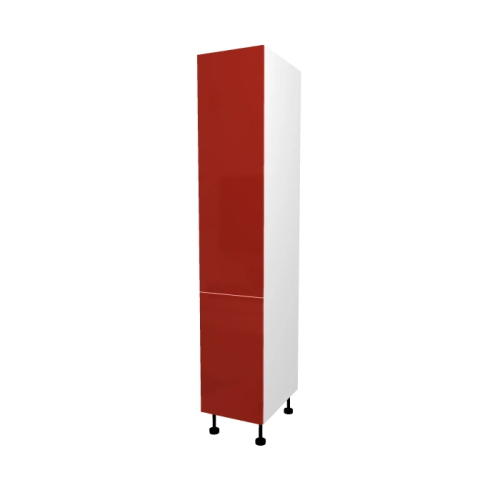 COLONNE DE CUISINE , CHARLEROI , ROUGE BRILLANT , L 40 cm x H 204 cm x P 56 cm